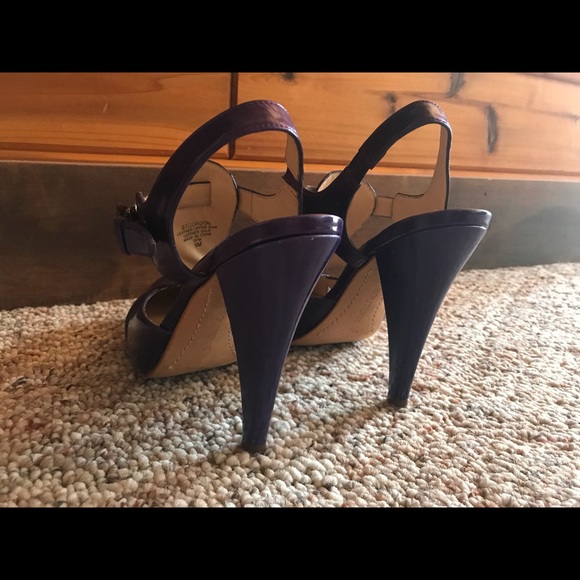 Boutique 9, Purple Leather Heels, Size 9 - Picture 5 of 7